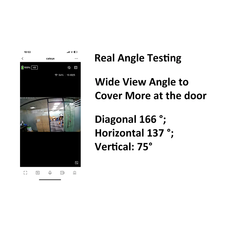 Cámara Mirilla Tuya Smart 1080P WiFi Seguridad Hogar con Detección de Movimiento Visión Nocturna Pantalla LCD TFT
