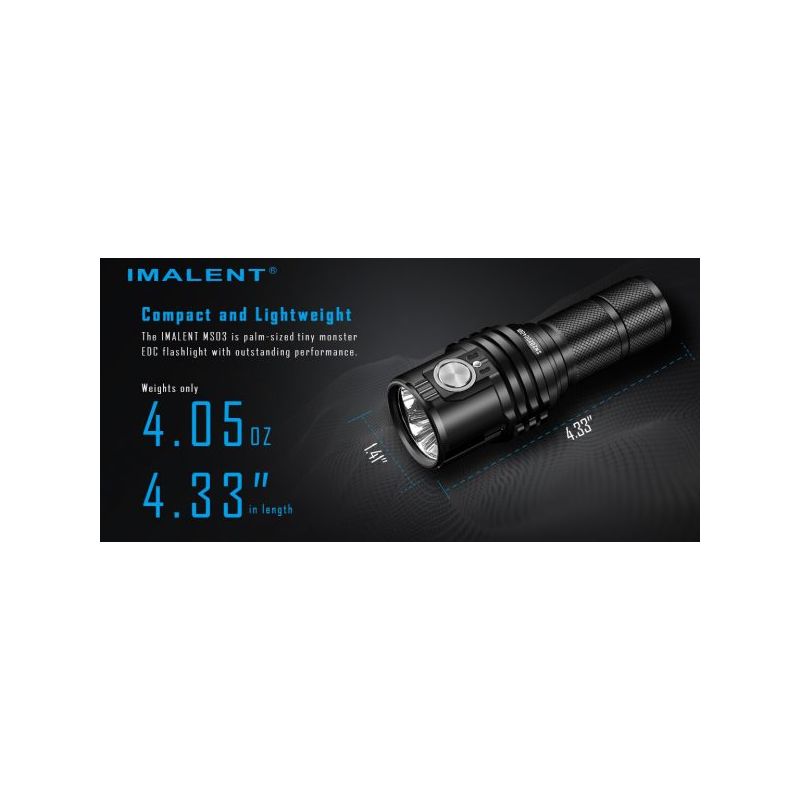 Linterna EDC Imalent MS03 XHP70 13000 lúmenes ultra brillante batería 21700 diseño compacto y duradero