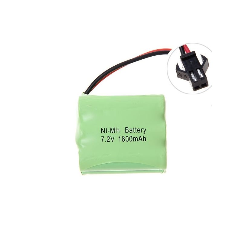 Batería recargable Ni-MH AA 7.2V 1800mAh, SM Enchufe 6x paquete, alta capacidad para coche de juguete avión modelismo