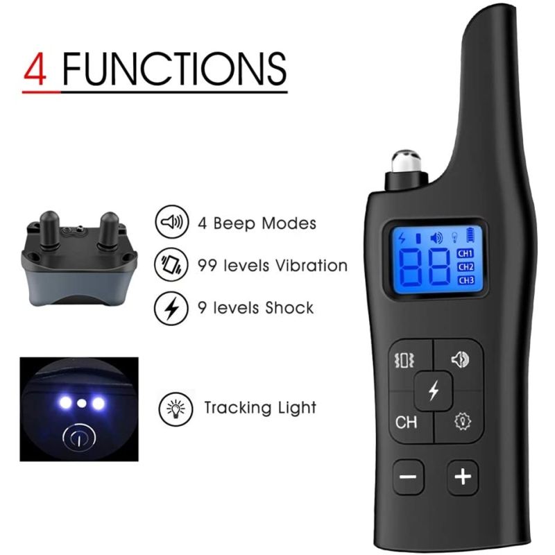 Collar de entrenamiento eléctrico 800m para perros con 3 modos ajustables adiestramiento seguro y cómodo