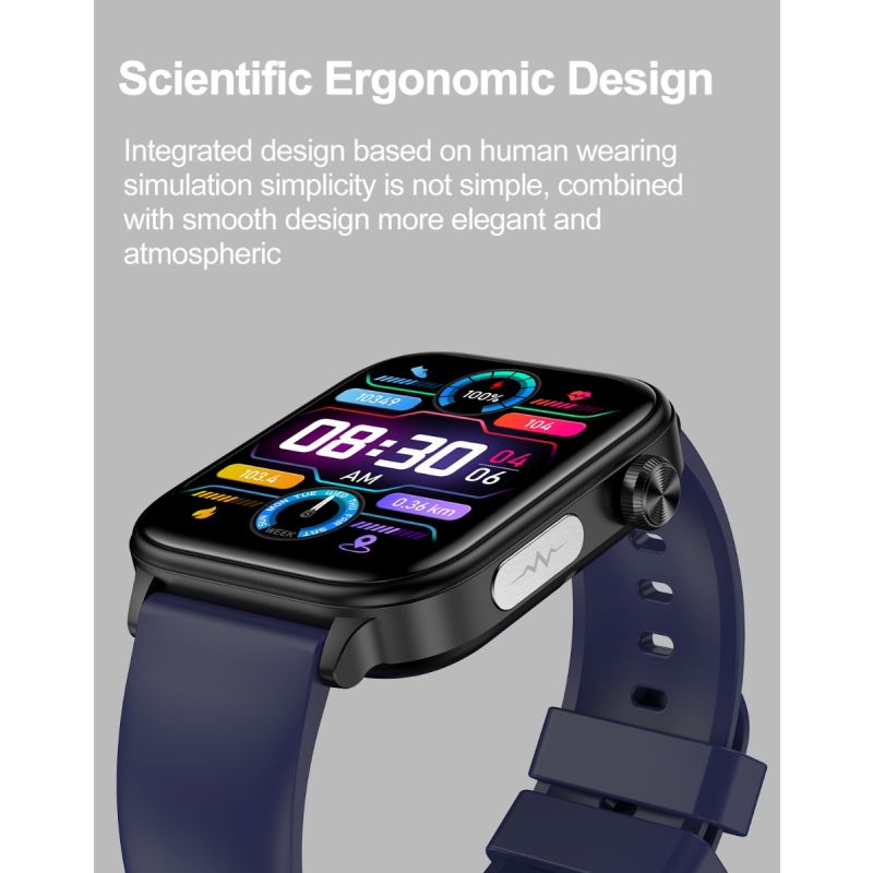 ET570 Smartwatch Salud Digital: Glucosa Sangre No Invasiva, ECG, Frecuencia Cardíaca, Monitor Presión Arterial 1.96