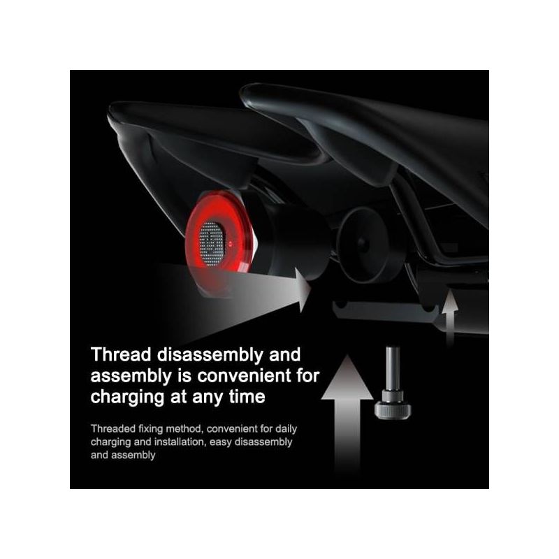 Luz Trasera Inteligente MEROCA MX2 Sensor de Freno para Bicicleta de Montaña LED COB Diseño Duradero Recargable