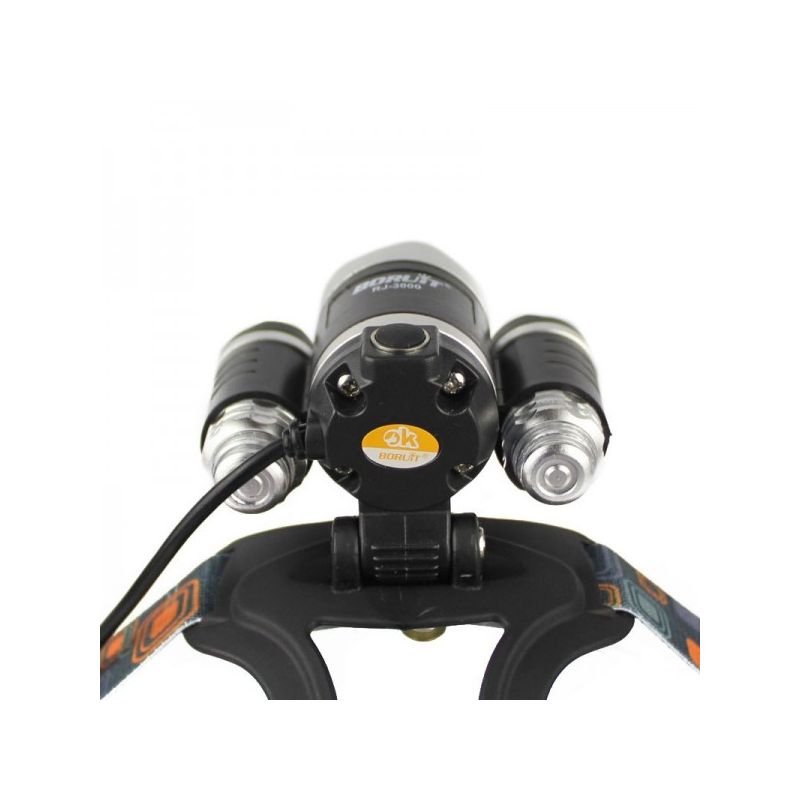 Boruit RJ-3000 Faro LED para camping luz blanca T6 luz verde XPE R5 1000 lúmenes diseño duradero impermeable