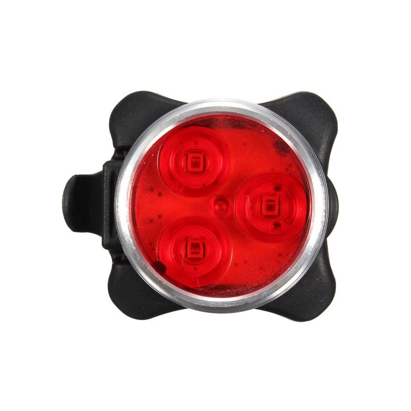 Luz de bicicleta recargable HJ-030 3 LED luz blanca impermeable con 4 modos para seguridad ciclista y visibilidad