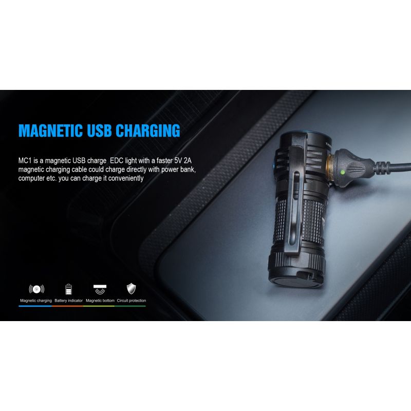 TrustFire MC1 Baton XP-L HI linterna LED compacta 1000 lúmenes mini EDC carga magnética luz de uso diario
