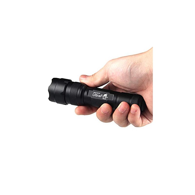 Linterna UltraFire WF-502B.2 XP-E2 LED luz roja zoomable compacta ideal para senderismo nocturno y caza impermeable