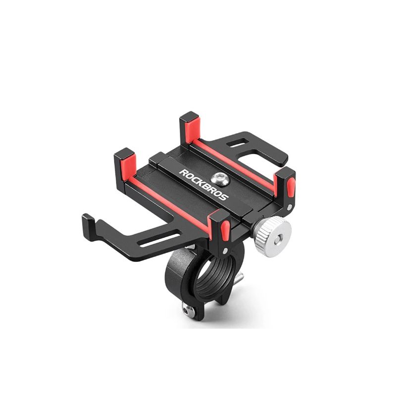 Soporte para smartphone ROCKBROS versátil y ajustable para motocicleta con aleación de aluminio CNC cinco garras