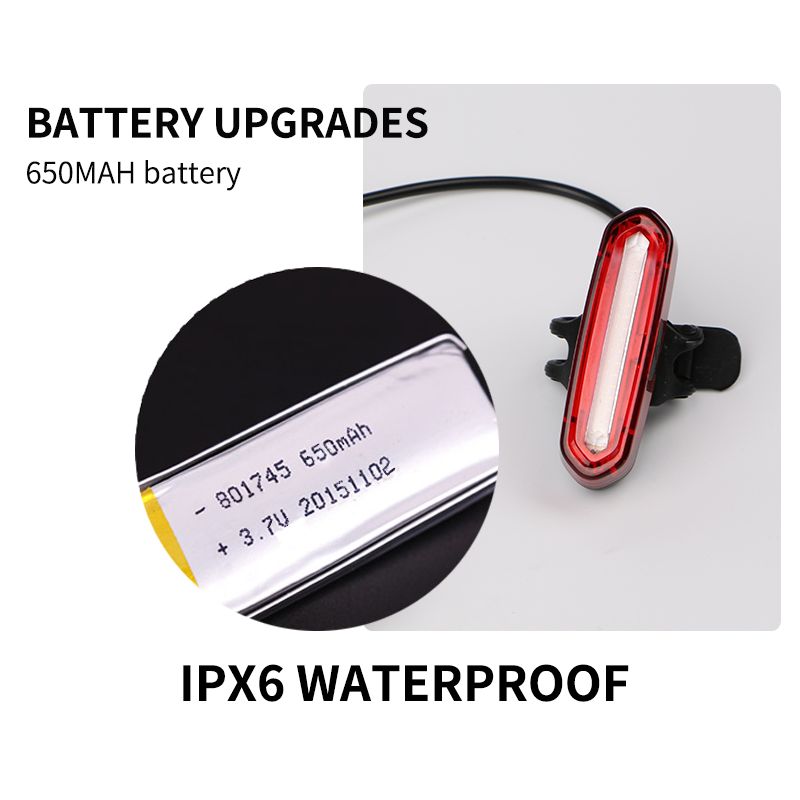 Luz Trasera para Bicicletas Recargable USB Tecnología COB Alta Visibilidad y Seguridad Ciclismo Impermeabilidad IPX6