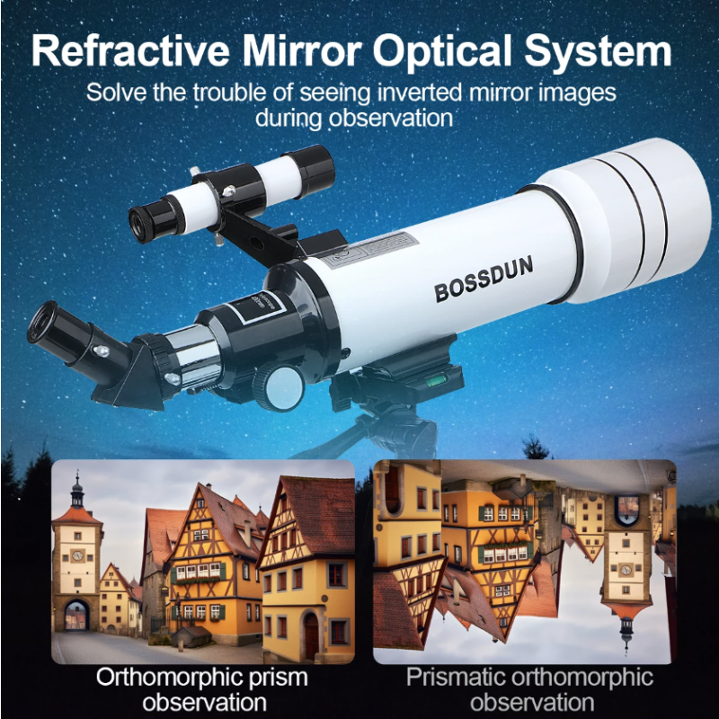 Bossdun telescopio 333X profesional para niños exploración lunar galaxias y ciencia en familia lente 70MM