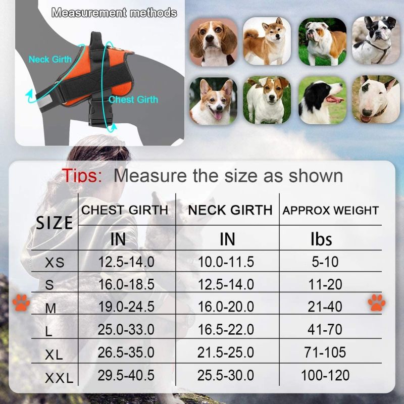 Arnés para perros medianos chaleco reflectante ajustable transpirable con mango paseos cómodos sin tirón
