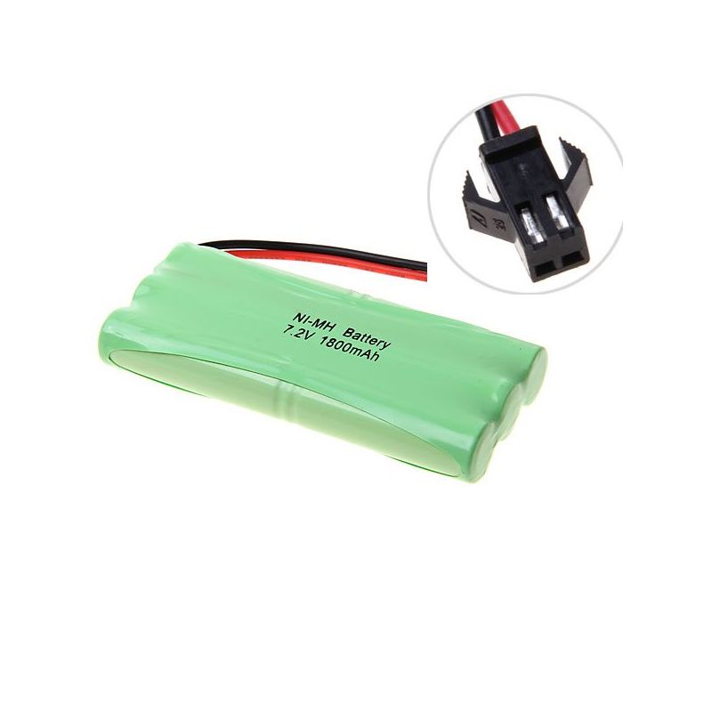 Batería Recargable Ni-MH 7.2V AA 1800mAh con Enchufe SM Ecológica y de Alto Rendimiento para Modelos y Dispositivos