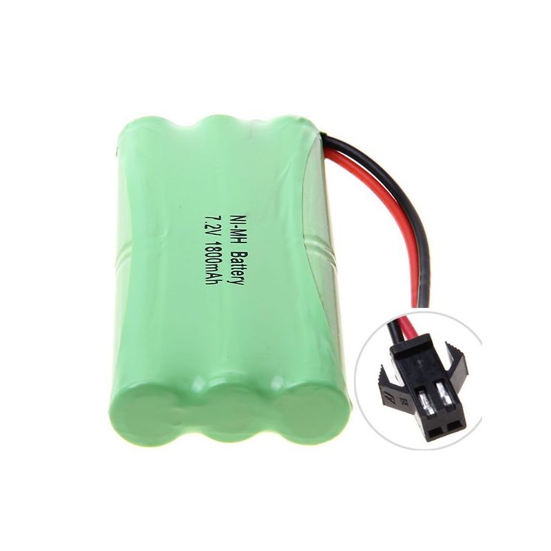 Batería Recargable Ni-MH 7.2V AA 1800mAh con Enchufe SM Ecológica y de Alto Rendimiento para Modelos y Dispositivos