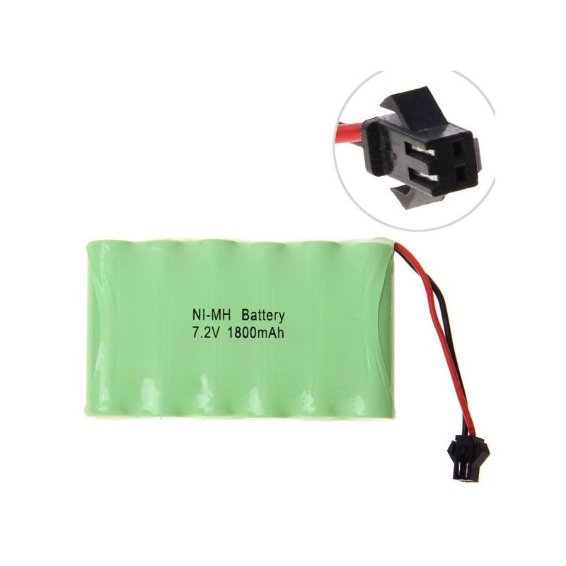 Batería recargable NiMH 7.2V AA 1800mAh sin efecto memoria para dispositivos de alto consumo y coches teledirigidos