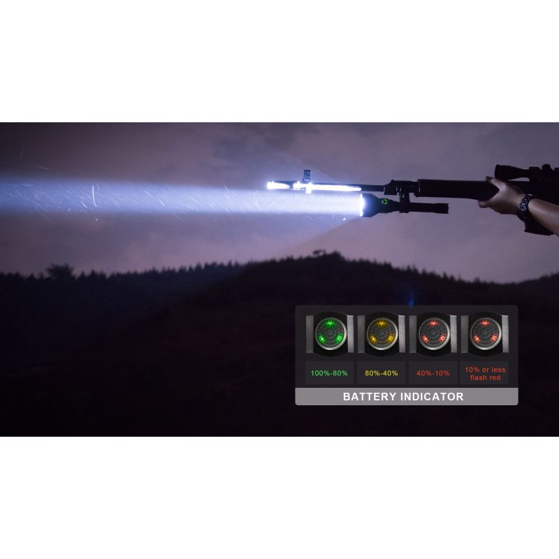 Linterna LED Recargable Trustfire T70 Kit 2300 lúmenes XHP35 HI para Caza Aventura al Aire Libre Haz 1000 Metros