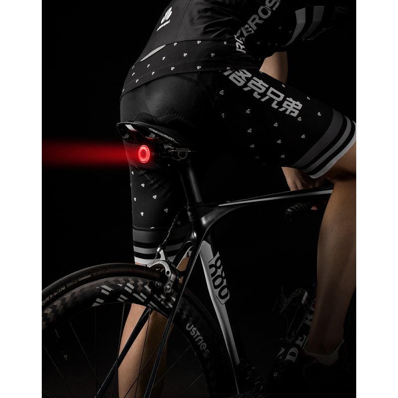 Luz Trasera LED ROCKBROS Q5 Impermeable IPx6 para Bicicletas Seguridad con Detección de Vibración y Frenado