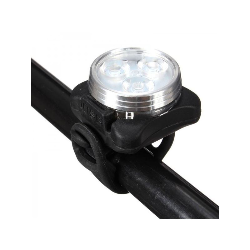 Luz de bicicleta recargable HJ-030 3 LED luz blanca impermeable con 4 modos para seguridad ciclista y visibilidad