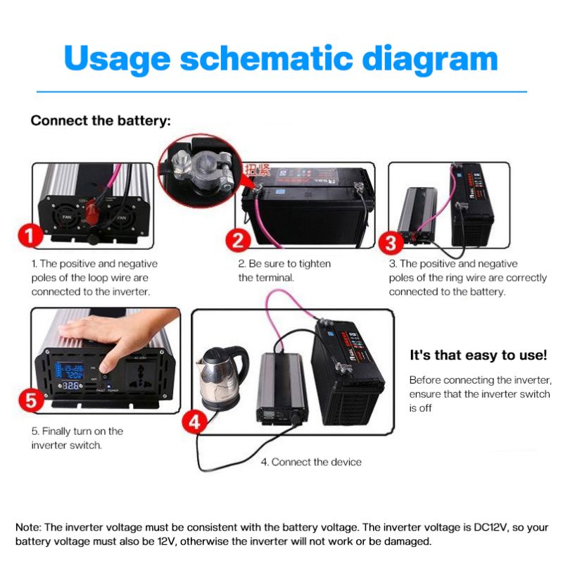 Inversor de Onda Sinusoidal Pura 8000W DC 12V 24V a AC 110V 220V Energía Solar Alta Calidad Para RV y Hogar