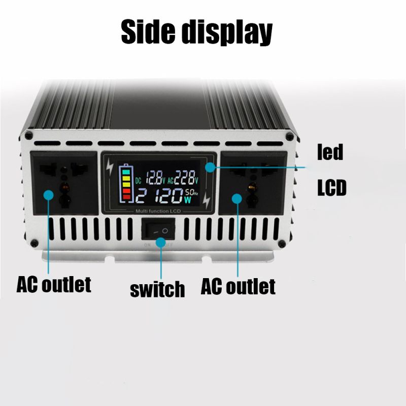 Inversor de Onda Sinusoidal Pura 8000W DC 12V 24V a AC 110V 220V Energía Solar Alta Calidad Para RV y Hogar