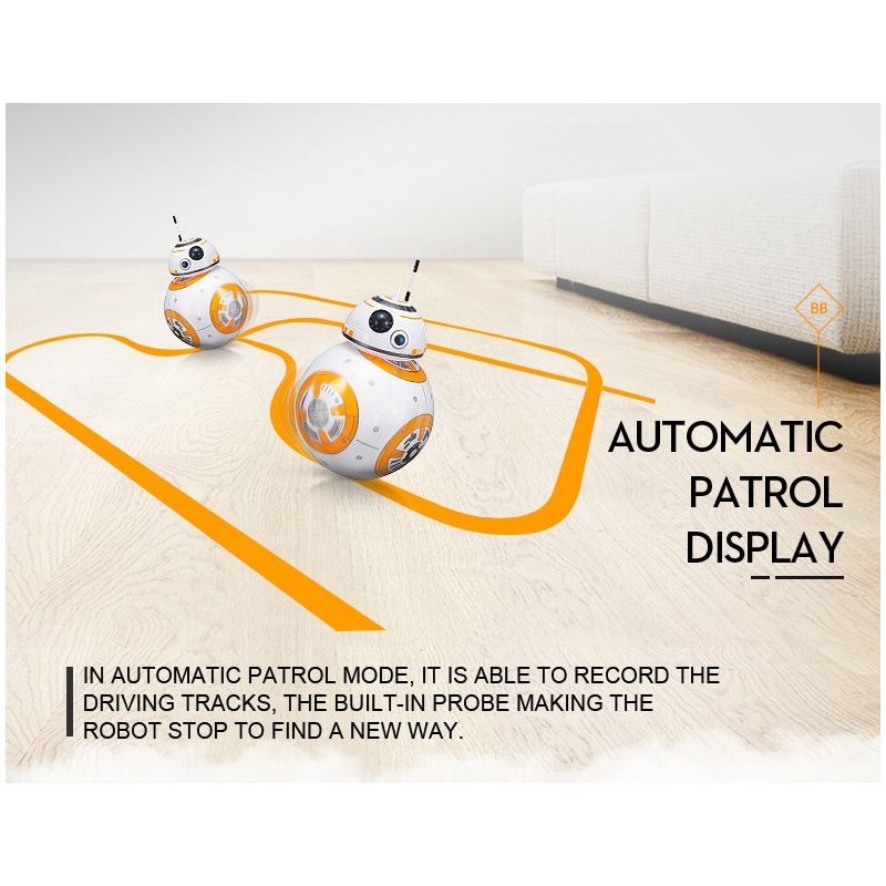 Nuevo RC robot BB-8 Star Wars de 205 cm con rotación 360° y suspensión magnética para diversión de niños