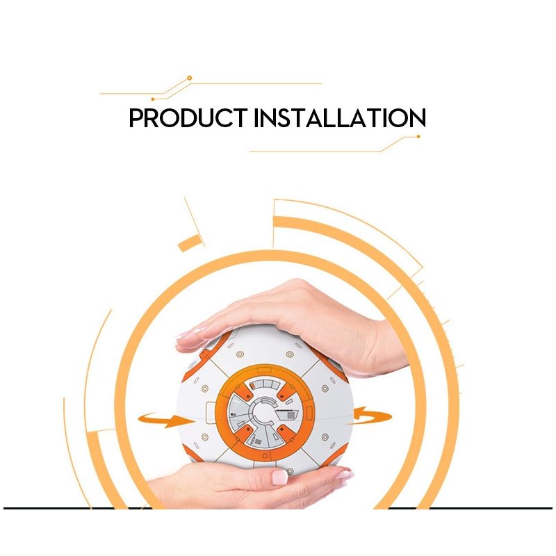 Nuevo RC robot BB-8 Star Wars de 205 cm con rotación 360° y suspensión magnética para diversión de niños