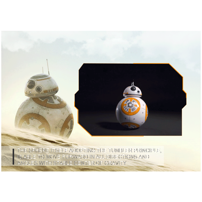 Nuevo RC robot BB-8 Star Wars de 205 cm con rotación 360° y suspensión magnética para diversión de niños