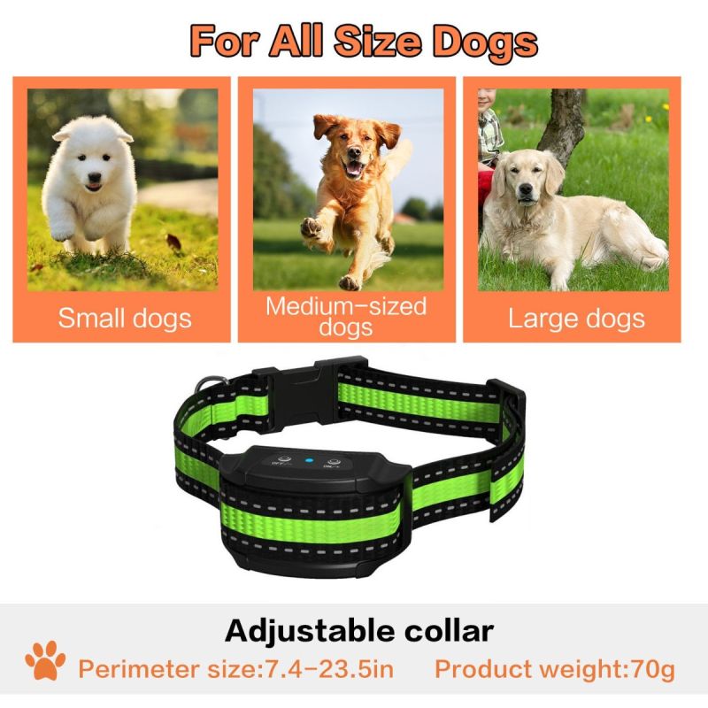 Collar Ultrasónico Eléctrico Inteligente Antiladridos Recargable Respetuoso Ambiental para Entrenamiento Canino