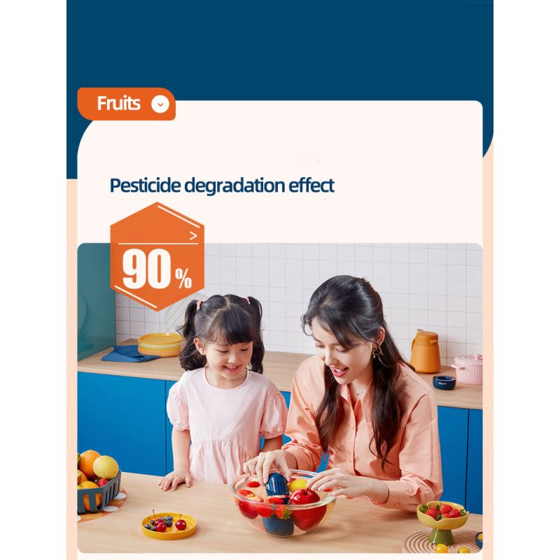 Donlim Desinfectante Verduras Máquina lavavajillas portátil para sanitizar y eliminación de pesticidas