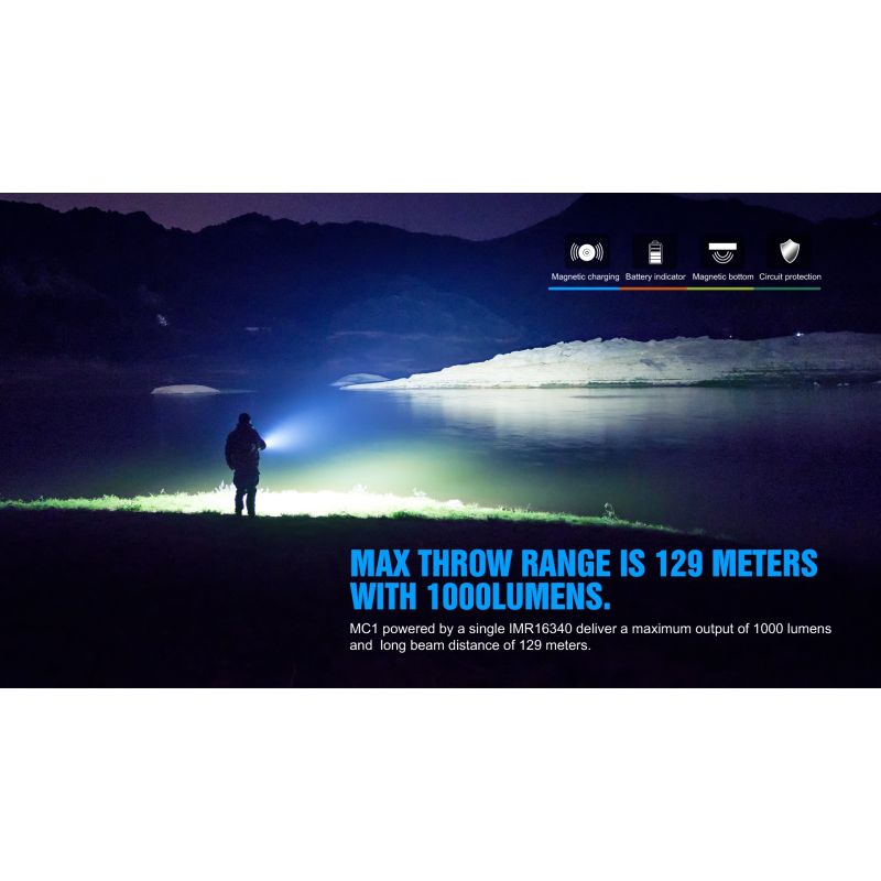 TrustFire MC1 Baton XP-L HI linterna LED compacta 1000 lúmenes mini EDC carga magnética luz de uso diario