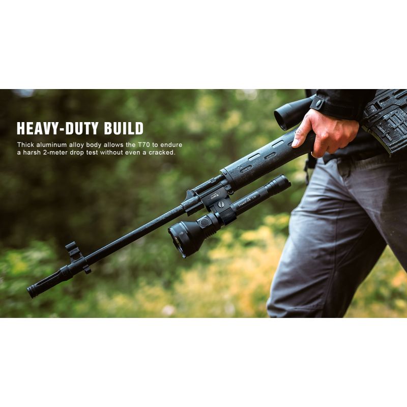 Linterna LED Recargable Trustfire T70 Kit 2300 lúmenes XHP35 HI para Caza Aventura al Aire Libre Haz 1000 Metros