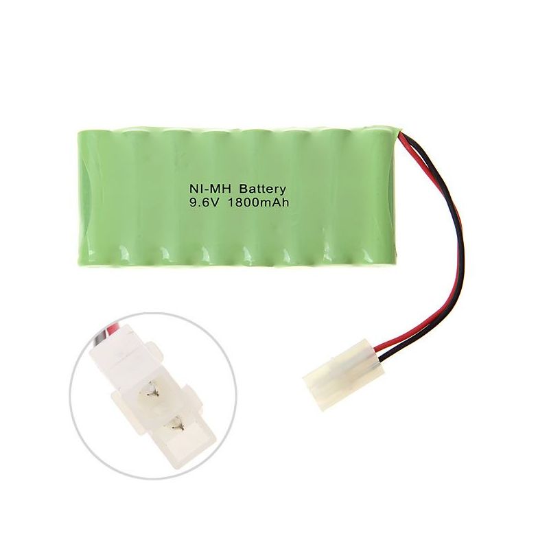 Batería Recargable Ni-MH 9.6V AA 1800mAh Alta Duración Sostenible para Juguetes y Mandos a Distancia