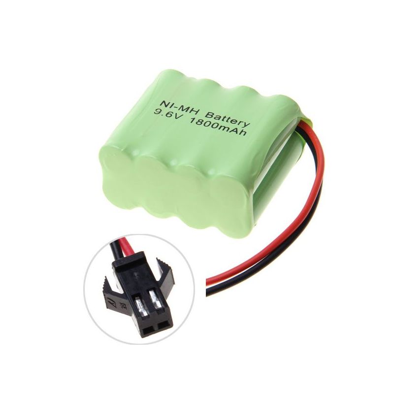 Batería Recargable 9.6V AA Ni-MH 1800mAh Ecológica Enchufe SM para Coches RC Aviones Modelo Rendimiento Estable