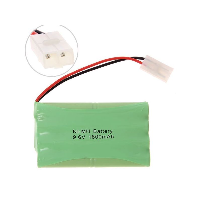 Batería Recargable Ni-MH 9.6V AA 1800mAh Alta Capacidad Energía Verde para Vehículos Teledirigidos y Mandos