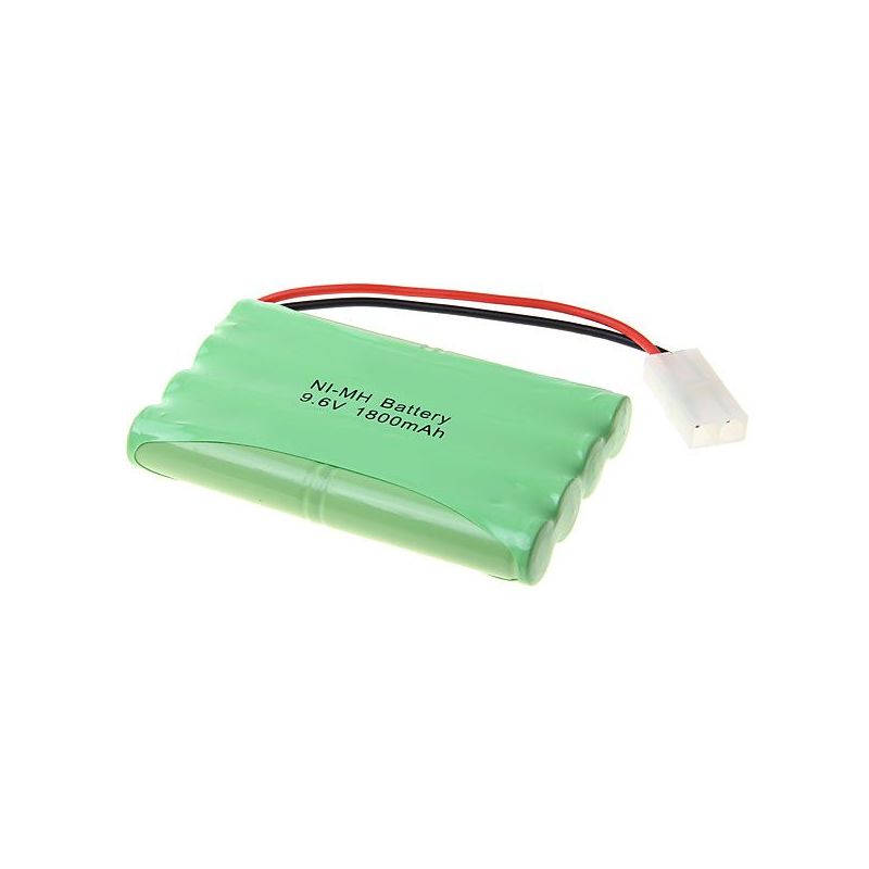 Batería Recargable Ni-MH 9.6V AA 1800mAh Alta Capacidad Energía Verde para Vehículos Teledirigidos y Mandos