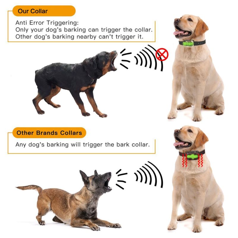 Collar Ultrasónico Eléctrico Inteligente Antiladridos Recargable Respetuoso Ambiental para Entrenamiento Canino