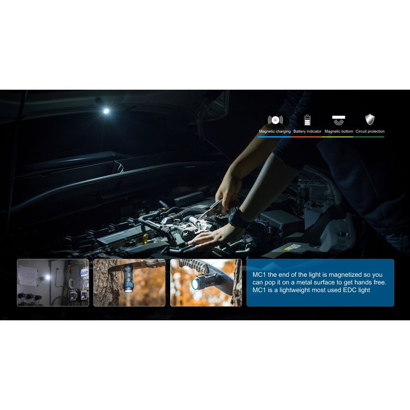 TrustFire MC1 Baton XP-L HI linterna LED compacta 1000 lúmenes mini EDC carga magnética luz de uso diario