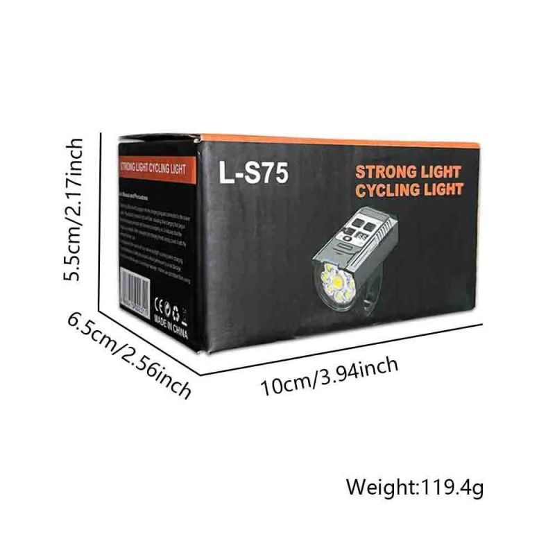 Luz Delantera Bicicleta 9 LEDs Potente Recargable Tipo-C, Impermeable para Seguridad Ciclismo