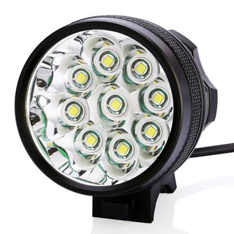 Luz de bicicleta 9T6 10800 lúmenes negra IP65 seguridad ciclismo nocturno batería y cargador incluidos promoción