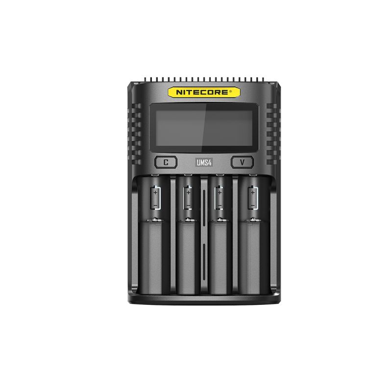 Nitecore UMS4 Cargador USB Inteligente 4 Ranuras con Carga Rápida USB-C para Entusiastas de Baterías
