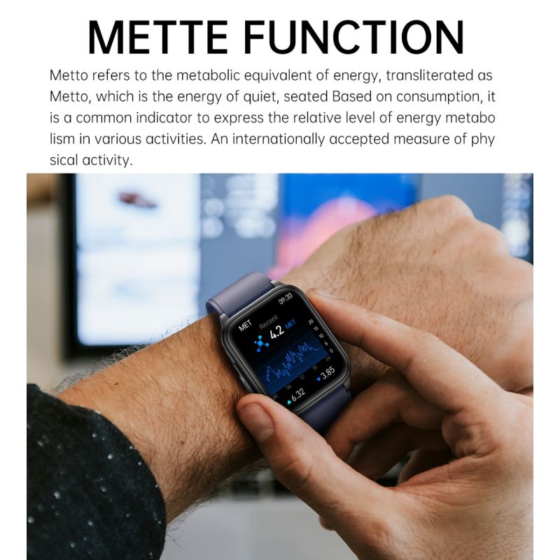 Smartwatch ET540 Monitoreo de Salud, Reloj Inteligente con Oxímetro, Glucosa, ECG, Presión Arterial, Fitness Tracke