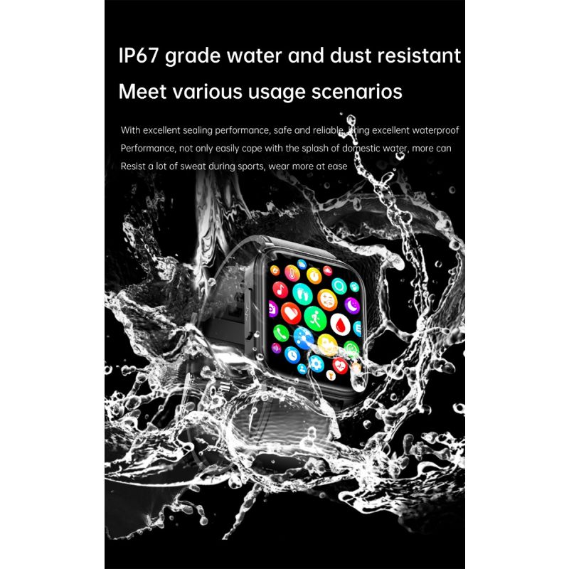 Smartwatch ET540 Monitoreo de Salud, Reloj Inteligente con Oxímetro, Glucosa, ECG, Presión Arterial, Fitness Tracke