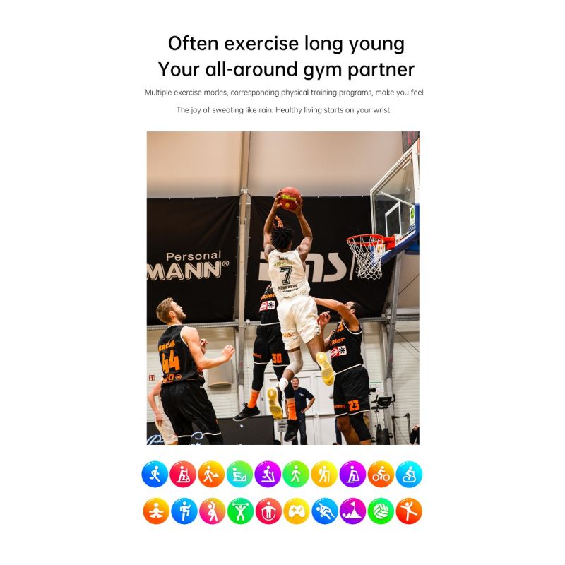 Smartwatch ET540 Monitoreo de Salud, Reloj Inteligente con Oxímetro, Glucosa, ECG, Presión Arterial, Fitness Tracke