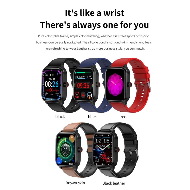 Smartwatch ET540 Monitoreo de Salud, Reloj Inteligente con Oxímetro, Glucosa, ECG, Presión Arterial, Fitness Tracke