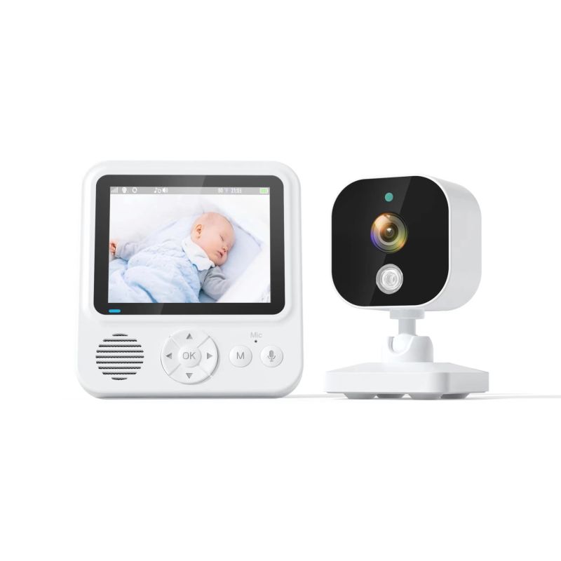 AMB900 Monitor de Vídeo para Bebé 2.8 Pulgadas 720P con Intercomunicador Bidireccional y Visión Nocturna