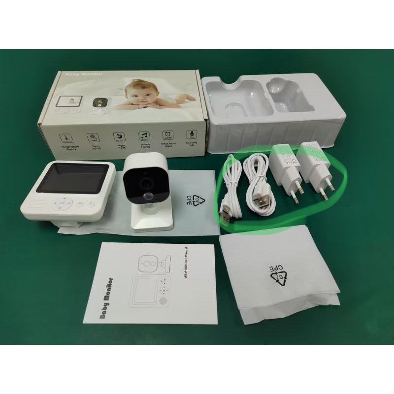 AMB900 Monitor de Vídeo para Bebé 2.8 Pulgadas 720P con Intercomunicador Bidireccional y Visión Nocturna