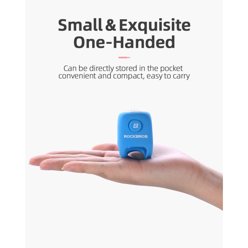 Timbre de Ciclismo ROCKBROS 110 dB Sonido Potente Impermeable y Gel de Sílice Seguridad Urbana y de Montaña