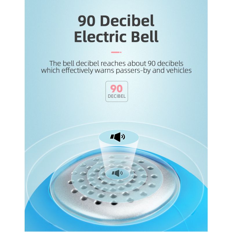 Timbre de Ciclismo ROCKBROS 110 dB Sonido Potente Impermeable y Gel de Sílice Seguridad Urbana y de Montaña