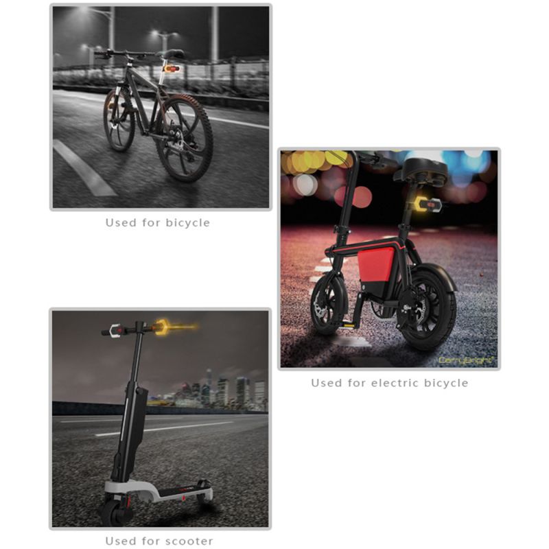 CarryBright CBX4 Luz de Señal de Giro para Bicicleta Bocina Impermeable Carga USB Accesorios Ciclismo