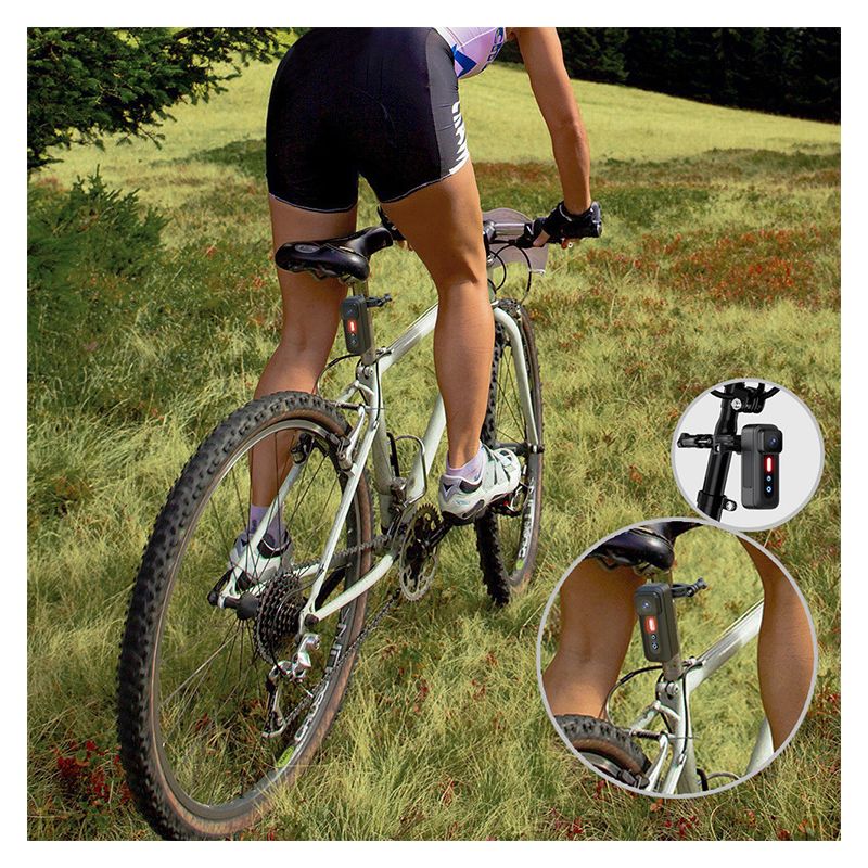 Grabador de Bicicleta 1080P con Luz Trasera Cámara Multifuncional y Video HD para Ciclismo Urbano y de Montaña