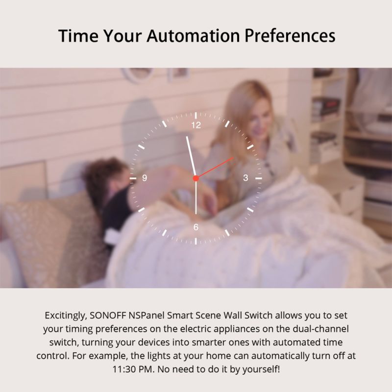 SONOFF NSPanel WiFi interruptor inteligente hogar moderno pantalla táctil y control centralizado Alexa Google