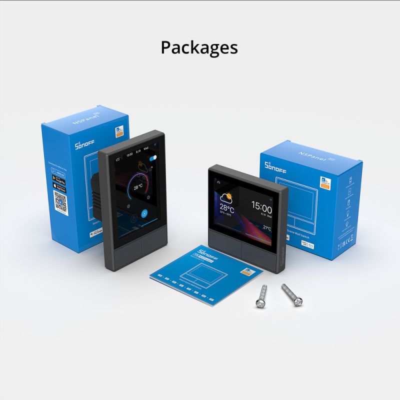SONOFF NSPanel WiFi interruptor inteligente hogar moderno pantalla táctil y control centralizado Alexa Google